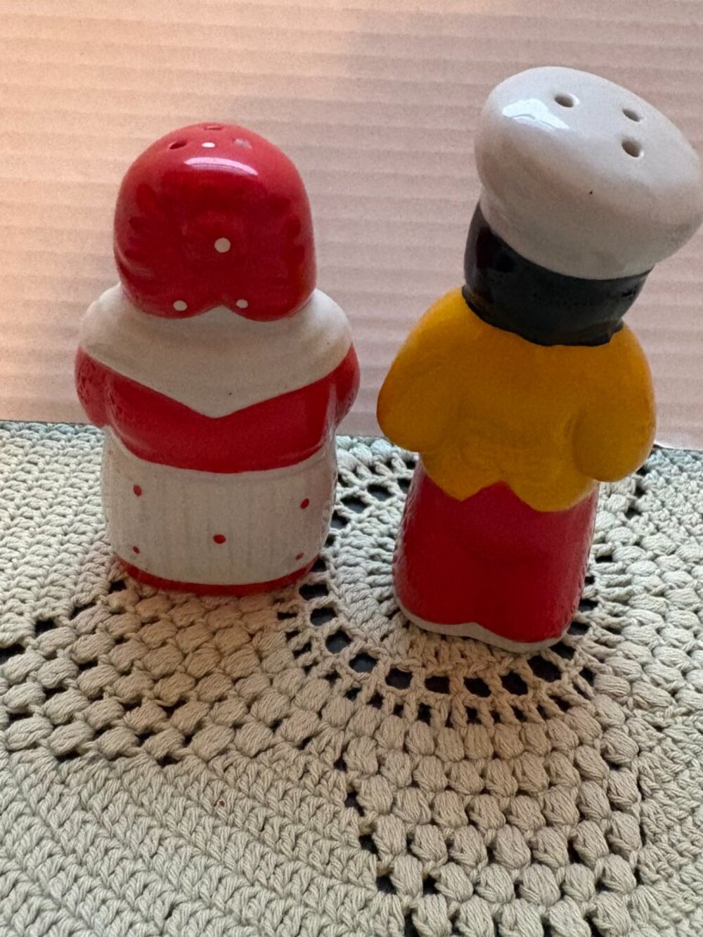 Vintage 1950s Aunt Jemima & Uncle Mose Black Americana Porcelain S&P Shakers - Picture 2 of 5